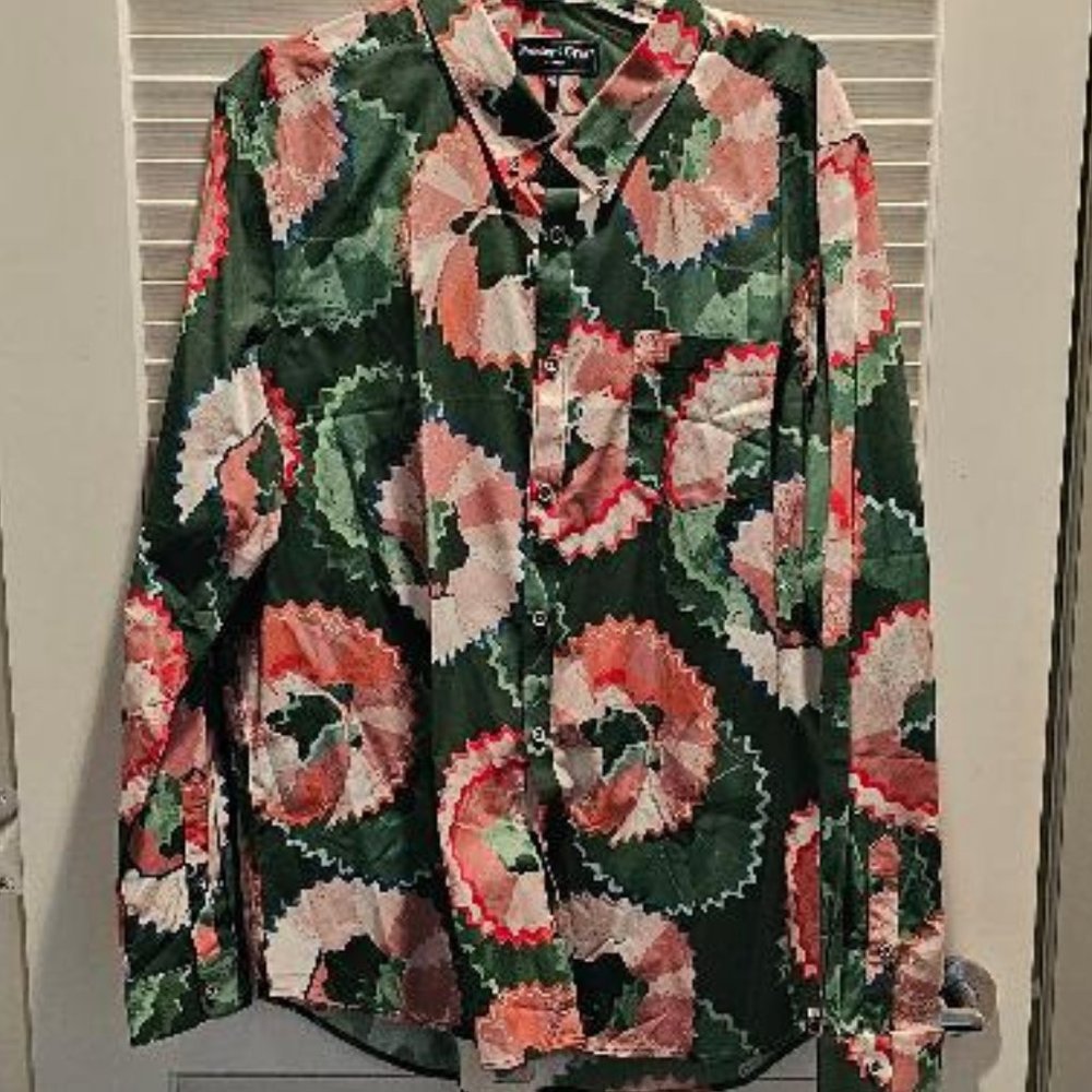 PAISLEY & GRAY Brian Button Down Green Pencil Shirt - Slim Fit XXL